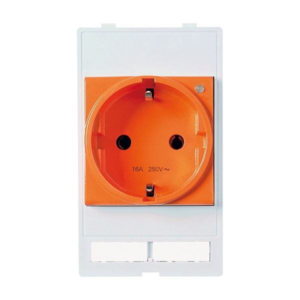 Murrelektronik MODLINK MSDD SOCKET INSERT, 250VAC/16A orange 4000-68000-0140000 - main